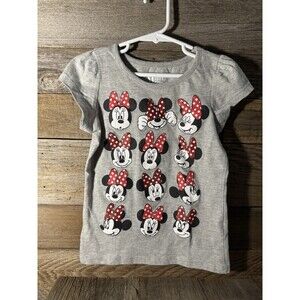 Mini Mouse Glittery Bow Kids Shirt In 6x
